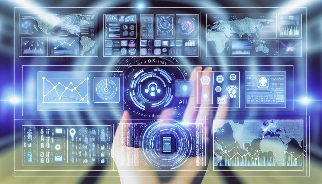 Hệ thống vận hành kho bãi nâng cao với robot AI phân loại hàng hóa.