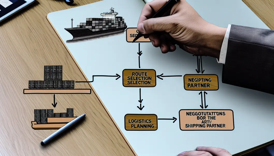 A comprehensive view of the container booking process in international logistics.
