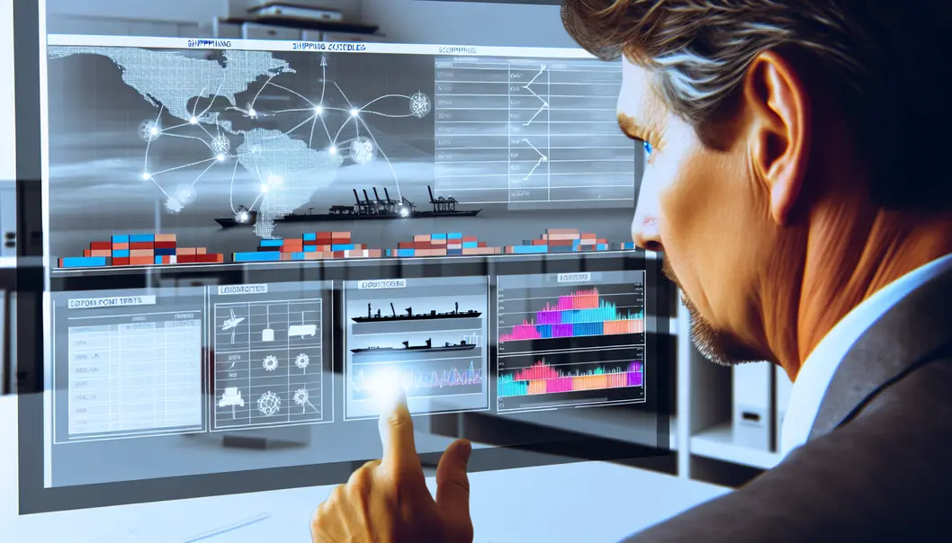 Quản lý lịch giao hàng trên bảng điều khiển kỹ thuật số.