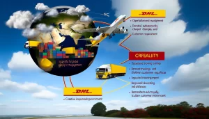 Panoramic view of DHL's bustling global logistics hub.