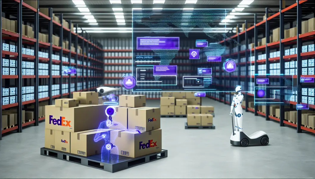 Hệ thống tự động hóa hiện đại tại kho hàng của FedEx.