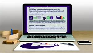 Logo FedEx trên máy bay với khung cảnh núi non và bầu trời xanh.