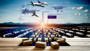 Visual representation of FedEx Express's global logistics network, emphasizing speed and efficiency across continents.