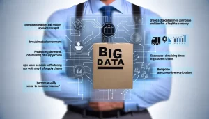 Hình ảnh một nhà kho hiện đại với robot tự động hóa trong quy trình vận chuyển.