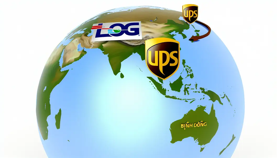 Mạng lưới vận chuyển toàn cầu của LOG và UPS.