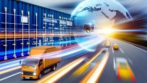 An active international shipping port in Kiên Giang with containers and cranes.