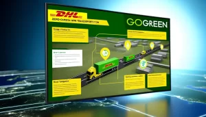 Conceptual image of Vietnam adopting DHL's GoGreen model with eco-friendly transport.
