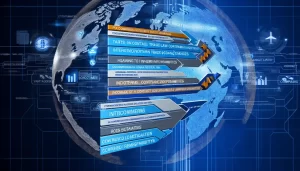 Business leaders viewing an Incoterms 2025 presentation.