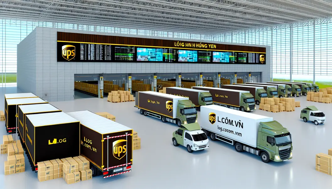 Trung tâm logistics hiện đại tại Hưng Yên với hoạt động nhộn nhịp.