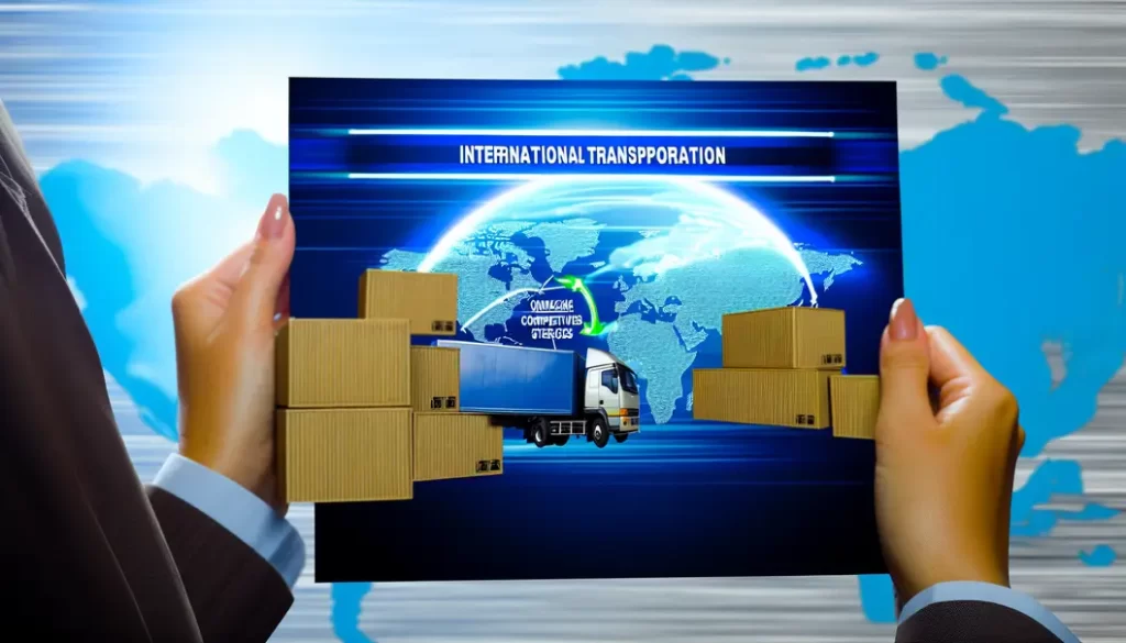 Cảng vận chuyển quốc tế đông đúc với các container mang cờ các quốc gia khác nhau.