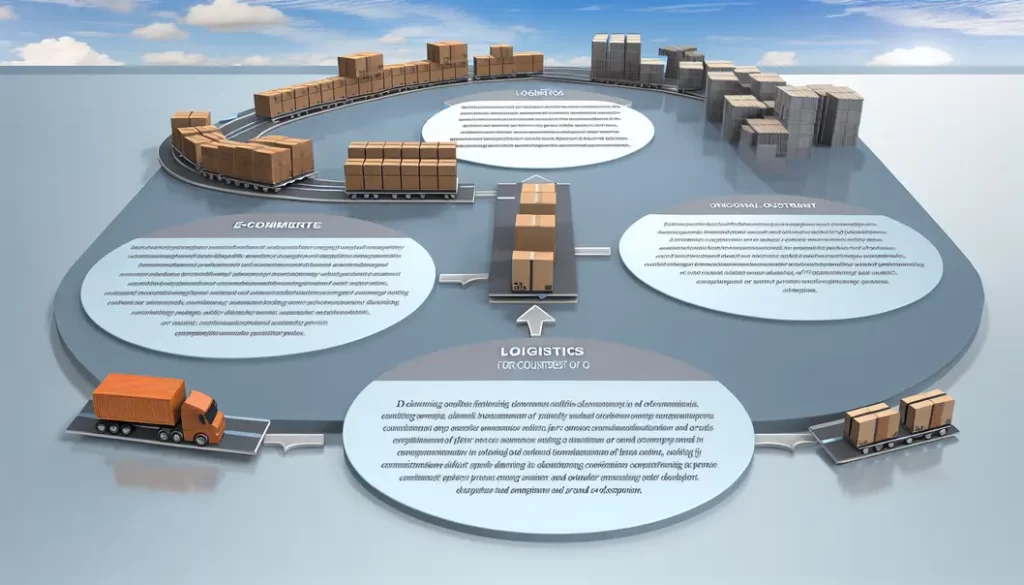 Trung tâm logistics với hoạt động giao nhận hàng hóa đang diễn ra sôi động.
