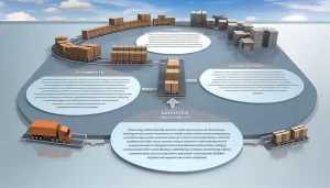 Trung tâm logistics với hoạt động giao nhận hàng hóa đang diễn ra sôi động.