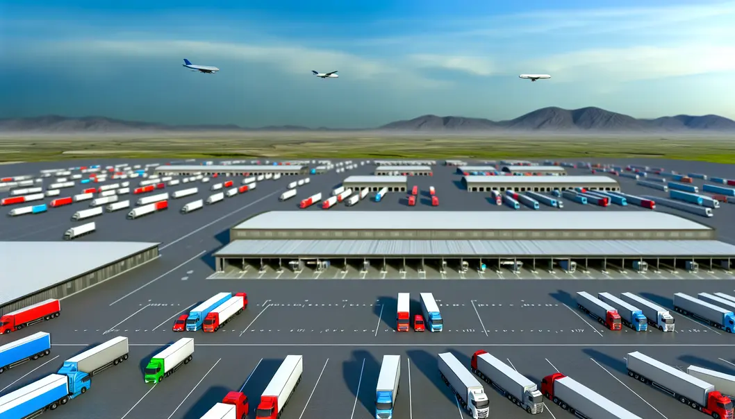 DHL, FedEx và UPS phối hợp vận chuyển tại trung tâm phân phối.