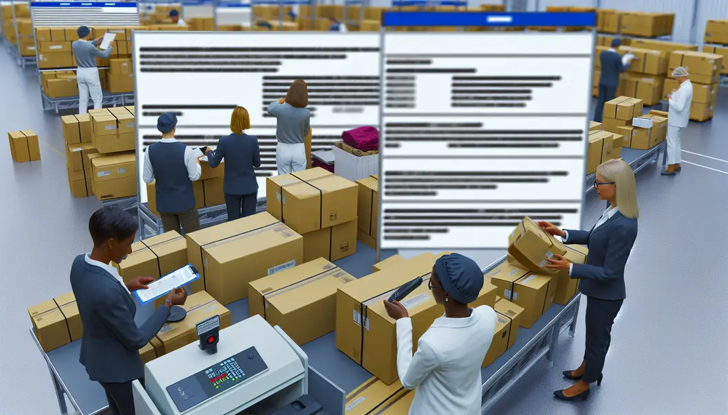 Quản lý lịch giao hàng trên bảng điều khiển kỹ thuật số.