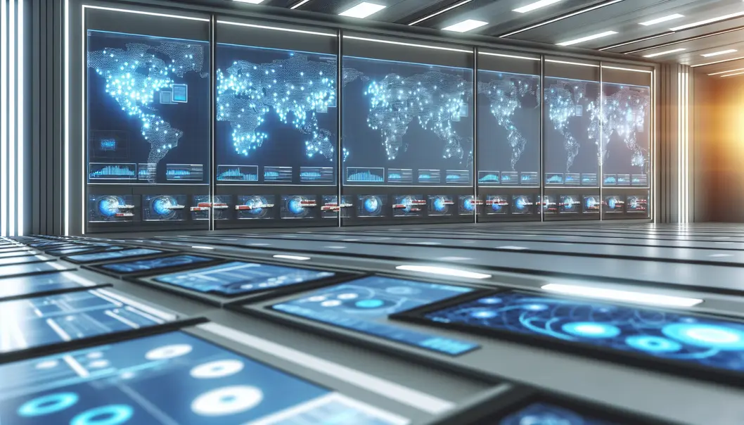 Trung tâm điều hành logistics hiện đại của UPS với sự hỗ trợ của AI.