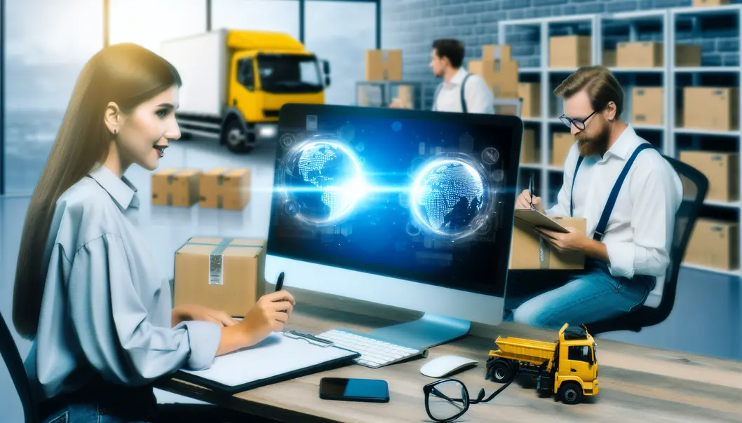 DHL, FedEx và UPS phối hợp vận chuyển tại trung tâm phân phối.