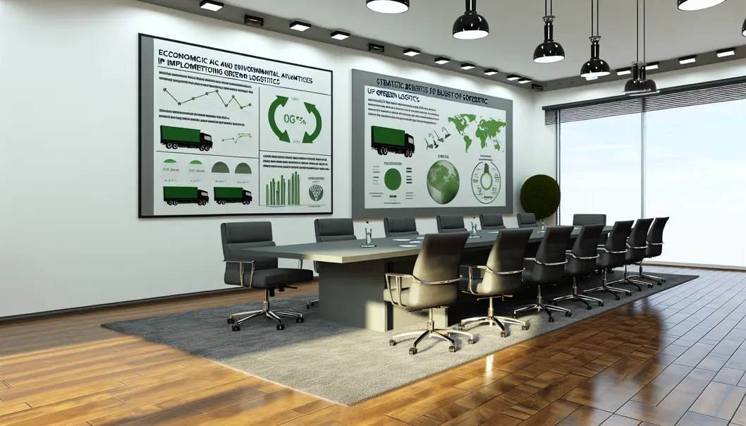 Một trung tâm logistics hiện đại áp dụng pin mặt trời và phương tiện điện.