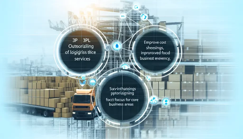 Cơ sở logistics hiện đại với sự kết hợp giữa hoạt động nội bộ và bên thứ ba.