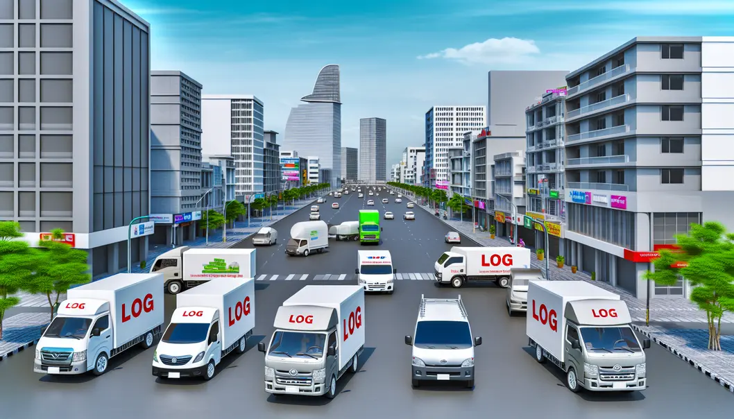 Hình ảnh đường phố Quận 3 sầm uất với các hoạt động vận chuyển quốc tế.