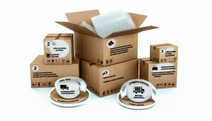 Hình ảnh toàn cảnh quá trình đóng gói hàng quốc tế một cách chuyên nghiệp.