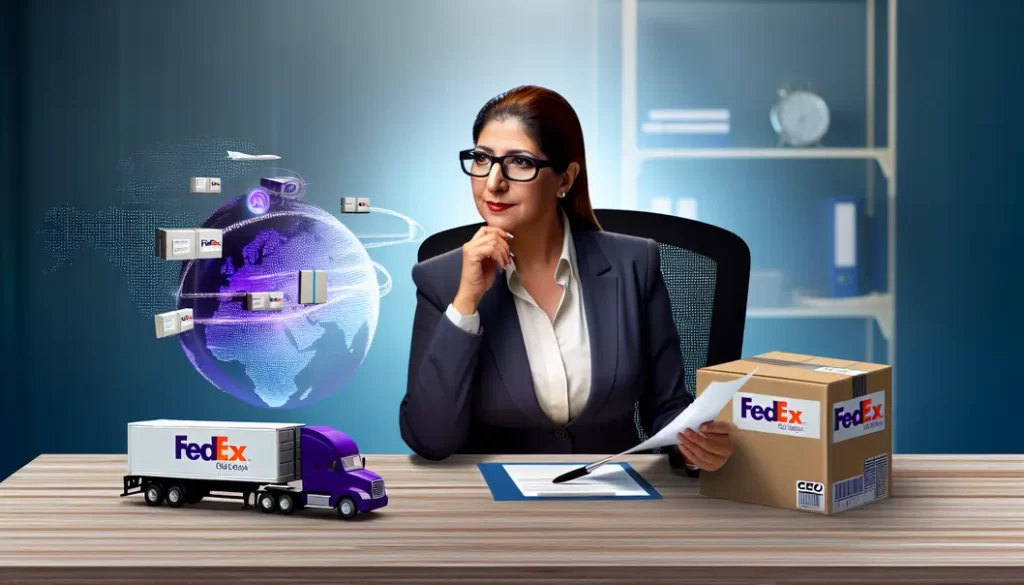 FedEx and LOG jets soaring over a global map, representing efficient international logistics solutions.