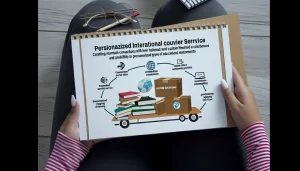 Bản đồ thế giới với các biểu tượng vận chuyển, biểu thị khả năng vận chuyển toàn cầu của LOG