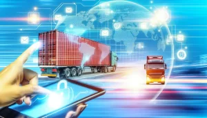 Hình quả địa cầu kèm theo mạng lưới logistics và các máy bay, biểu tượng cho vận chuyển toàn cầu và kết nối.