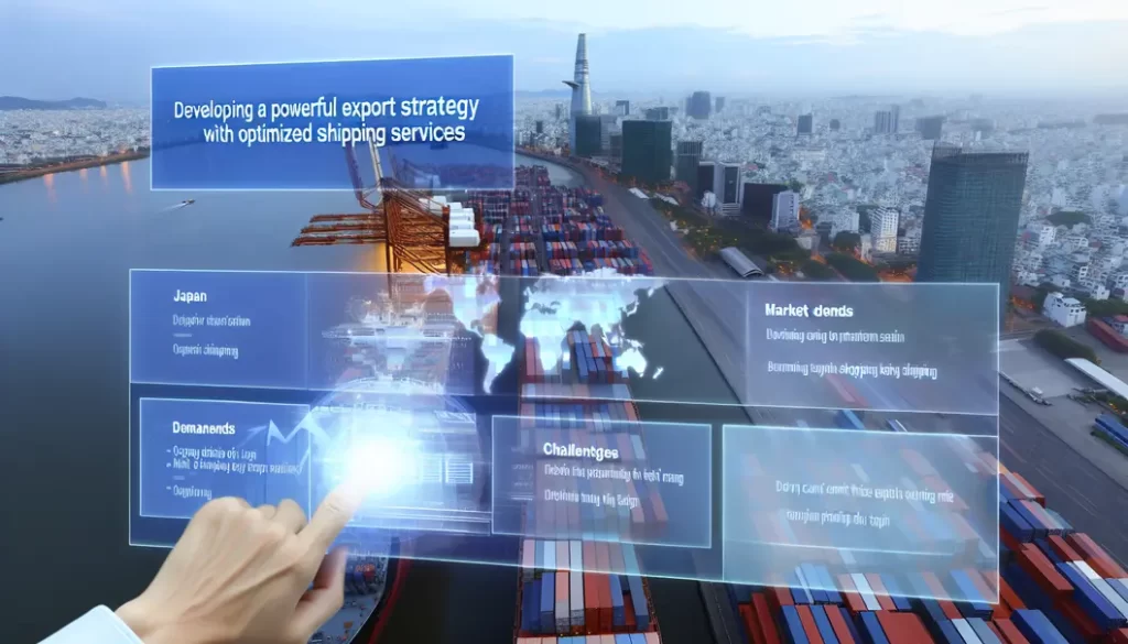 Hình ảnh cuộc họp bàn về chiến lược vận chuyển giữa các lãnh đạo doanh nghiệp Hồ Chí Minh và Nhật Bản.