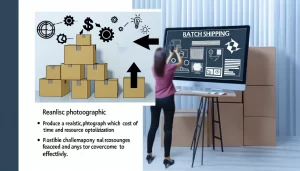 Cảng vận chuyển quốc tế với cần cẩu bốc xếp container tại hoàng hôn.