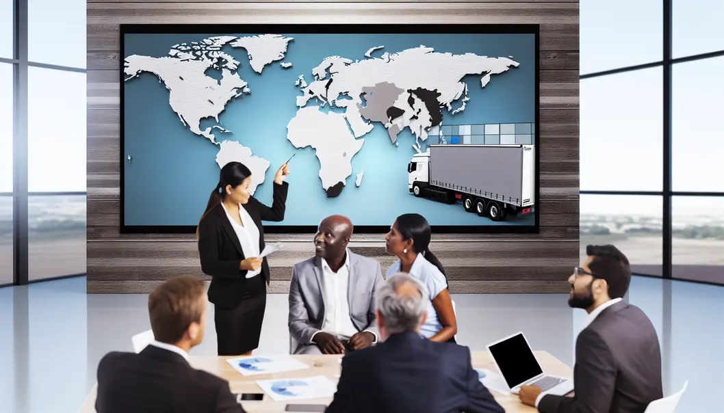 Các chuyên gia logistics của LOG.COM.VN thảo luận về chiến lược vận chuyển.