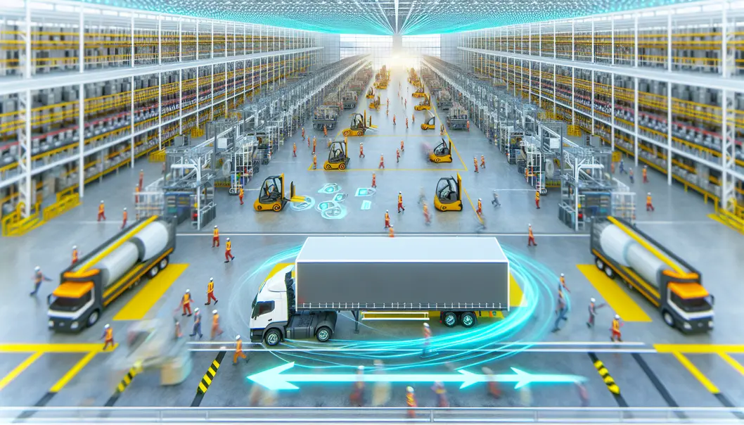 Một kho logistics hiện đại với công nghệ tự động hoá tiên tiến.