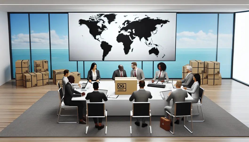 Cuộc họp tư vấn về logistics tại văn phòng hiện đại.