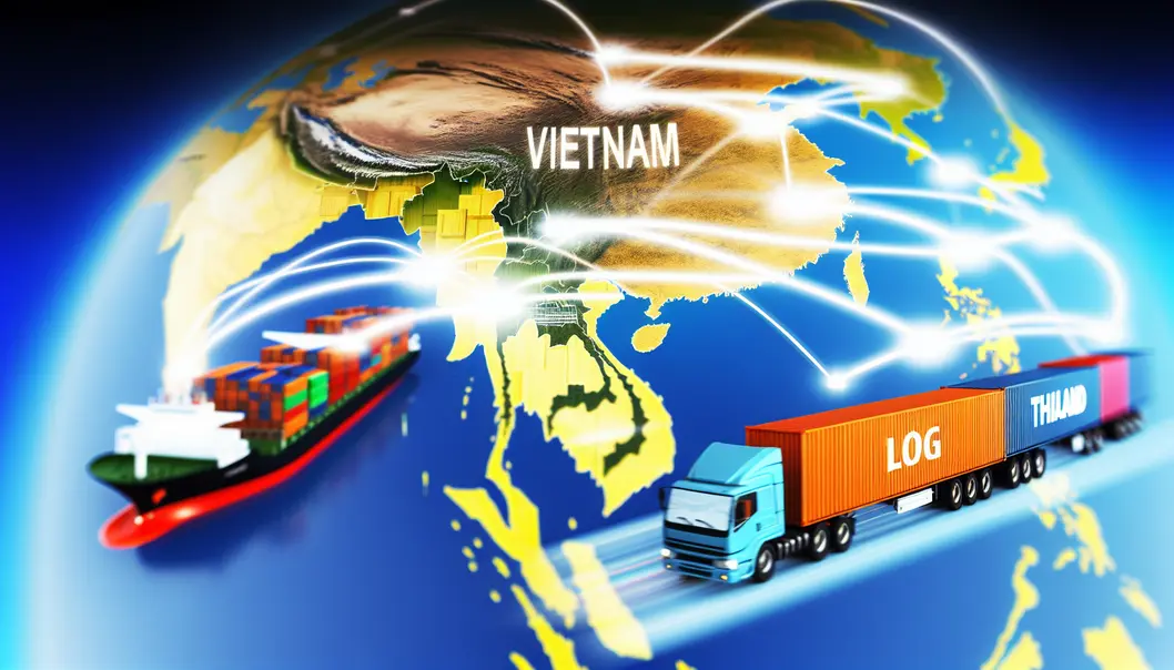 Các tuyến giao thương chính giữa Việt Nam và Thái Lan.