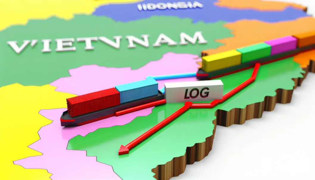 Bản đồ các tuyến thương mại giữa Việt Nam và Indonesia.