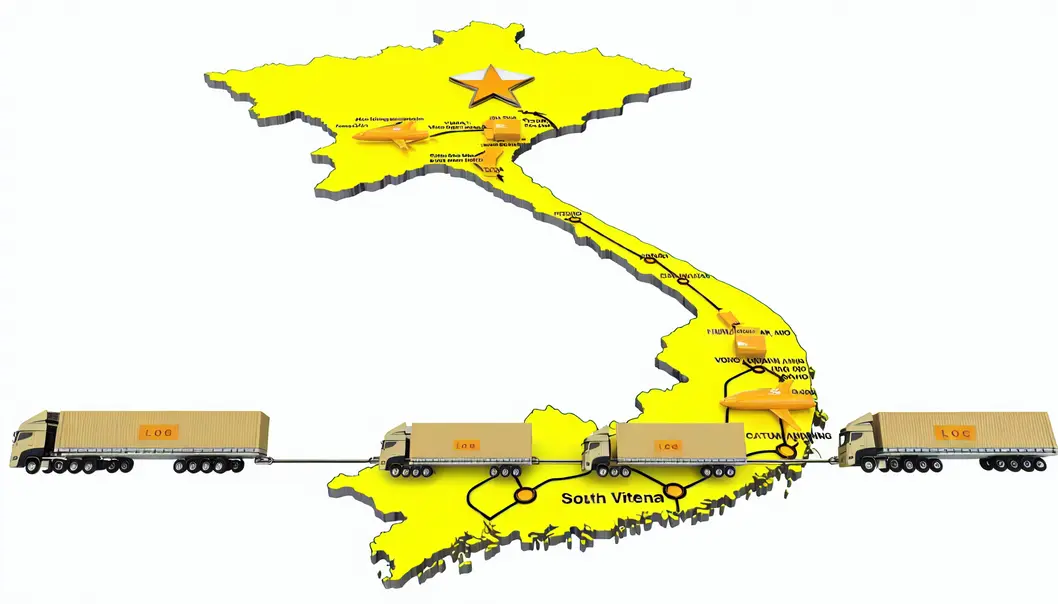 Bản đồ thương mại giữa Việt Nam và Hàn Quốc, nhấn mạnh các mặt hàng xuất khẩu chính.