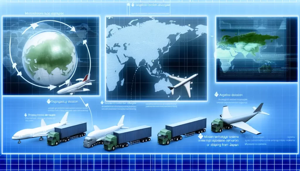 Energetic logistics operation with packages on conveyor belts.
