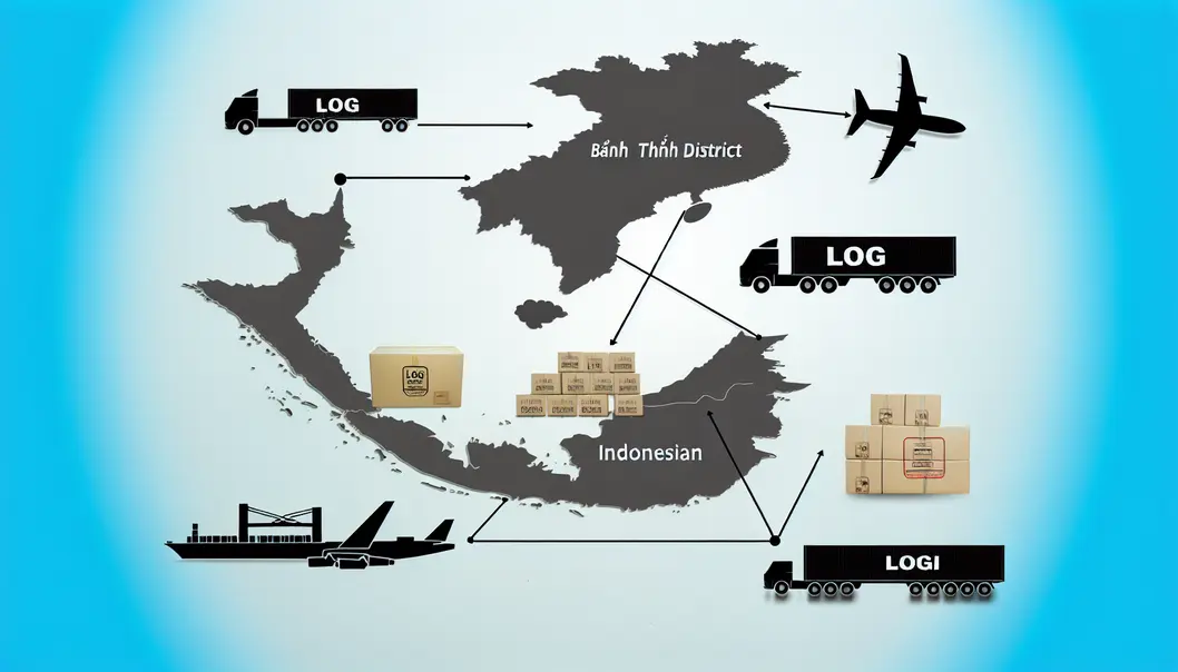 Mô tả chi tiết quy trình vận tải quốc tế từ Quận Bình Thạnh đến Indonesia.