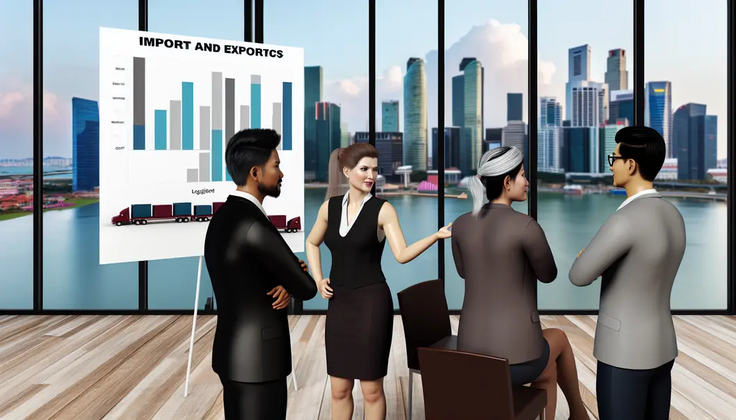 CEO thảo luận chiến lược vận chuyển hàng hóa văn phòng tới Singapore.