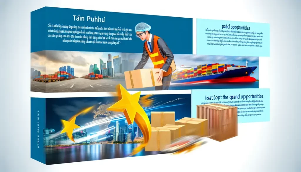 Một bản đồ toàn cầu với các tuyến đường vận chuyển từ Việt Nam đến Singapore nổi bật.