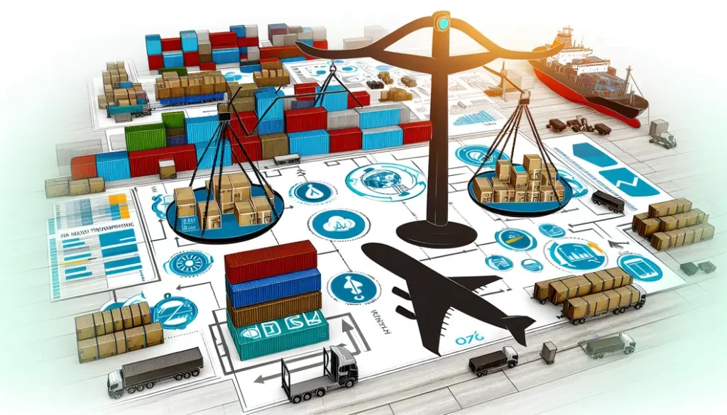 Hàng hóa đang được chất lên máy bay để vận chuyển quốc tế.