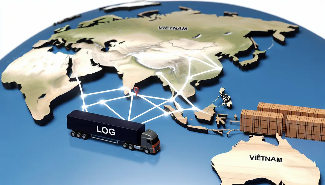 Trung tâm điều hành logistics hiện đại với các màn hình hiển thị việc theo dõi vận chuyển.