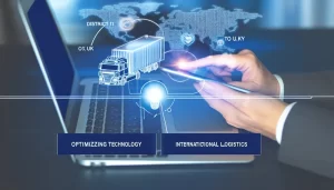 Hình ảnh tàu chở hàng quốc tế tại cảng tấp nập, biểu tượng cho giao thương toàn cầu.