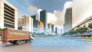 Digital globe with network lines connecting Quận 1, Sài Gòn to the Netherlands.