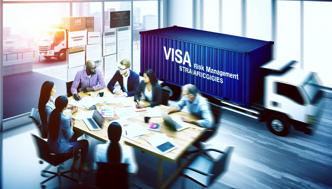 CEO chuẩn bị hồ sơ xin visa tại nơi làm việc.